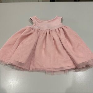 Katie M Soft Pink Dress. Chiffon with Tulle overlay.   Size 6-9 mo.  Adorable!